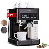 Klarstein Espresso Siebträgermaschine mit Milchaufschäumer, 1,8L...