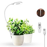 Pflanzenlampe LED Vollspektrum, Pot Clip Grow Lampe mit 56 LEDs, LED Grow light...