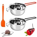 Geoyien Schmelztopf, 2 Wasserbad schmelzschale, Schmelztiegel, Mit 1...