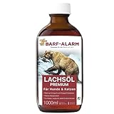1 Liter Premium Lachsöl für Hunde mit Omega 3 und Omega 6 Fettsäuren –...