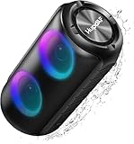 Hupoaf Bluetooth Lautsprecher mit Licht, 2026 Blue Tooth 5.3 Musikbox Tragbarer...