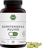 Gerstengras Kapseln BIO | 180 Stück vegane Kapseln | 3000 mg je Tagedosis |...