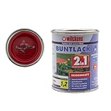 Wilckens Buntlack 2in1 Dispersion seidenmatt 30 Farben 125ml, Farben:Kirschrot