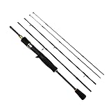 180cm 0.6-8g UL/L Angelrute Baitcast Spinnrute Ultraleichte Kohlefaser,1/2...