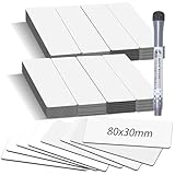 Lehrerbedarf, BIROYAL 50Stk Magnetstreifen beschreibbar inkl. 1 Marker - 8X3cm...
