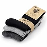 Fuchs Camper Dünne Alpaka Socken (3 Paar) aus 85% Wolle | Leicht, Atmungsaktiv...