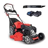 Scheppach Benzin Rasenmäher MS225-56E mit E-Start | Radantrieb | 6PS | 56 cm...