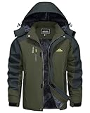 KEFITEVD Winterjacke Herren Wasserdicht Softshelljacke Funktionsjacke Warm...