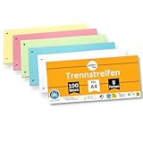 perfect line - 100 Trennstreifen für Ordner A4, Trennblätter aus...