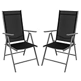 Montafox Klappstuhl Set Balkonstühle Alu Gartenstuhl Verstellbar Klappbar...