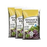 Aussaaterde torfreduziert 60 Liter (3 x 20 Liter) | Anzuchterde für Samen |...
