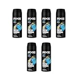 Axe Bodyspray Alaska ohne Aluminiumsalze 6x 150ml Deo Deodorant Männerdeo für...