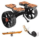 VEVOR Kajakwagen, 136kg, Faltbarer Kanuwagen mit 25,4cm Vollgummireifen & 1...