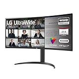 LG UltraWide 21:9 Curved QHD Monitor 34WR55QC-B - 34 Zoll, HDR10, PBP-Modus,...