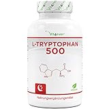 L-Tryptophan 500 mg - 365 vegane Kapseln - Aus pflanzlicher Fermentation - 12...