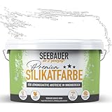 SEEBAUER diy Silikatfarbe Weiß 2,5L für Innen (No. 000 Weiß) Atmungsaktive...