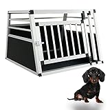 Thanaddo Alu Hunde Autotransportbox – Auto Hundebox robust & pflegeleicht –...