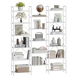 Hzuaneri Bücherregale, Standregale, Regal mit 17 Fachböden, 6 Etagen,...