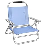 SONGMICS Strandstuhl, tragbarer Klappstuhl, Rückenlehne 4-stufig verstellbar,...