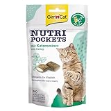 GimCat Nutri Pockets Katzenminze - Knuspriger Katzensnack mit cremiger Füllung...