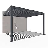 WEIDE® Premium Wall Pavillon mit Lamellendach I Rostfreie & Robuste...