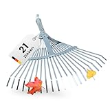 Rekord - Laubbesen mit 21 Zinken, stufenlos verstellbar 40-50 cm – Profi...