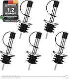 Incutex 5x Flaschenausgießer aus Edelstahl und 1x Reinigungsbürste,...