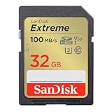 SanDisk Extreme SDHC UHS-I Speicherkarte 32 GB (V30, 100 MB/s Übertragung, U3,...