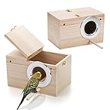 Hiceeden 2 Pack Sittich Nistkasten Wellensittich Zuchtbox, Natürliche Vogel...