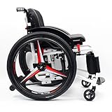 NRNQMTFZ Geländegängiger, ultraleichter Sportrollstuhl,Faltbarer...