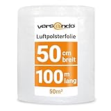 versando Premium Luftpolsterfolie 100m x 0,5m Versand, Verpackung, Umzug...