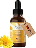 Vihado Vitamin D3 K2 Tropfen hochdosiert für Erwachsene, XXL Packung mit 1000...