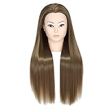 Trainingskopf für Frisöre, 68,5 cm, Mannequin zum frisieren, mit synthetischem...