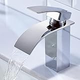 CECIPA Wasserhahn Bad, Wasserfall Wasserhahn Bad Edelstahl Waschtischarmatur...