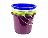 Centi Haushaltseimer mit Metallbügel, 5 Liter, farbig Sortiert, Polypropylen, 1...