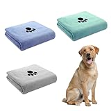 QYRDBGY Hunde Handtuch, 3 Stück Handtuch Hund 75 x 35cm Mikrofaser...