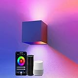 SNADER Smart WiFi LED Wandlampe Innen/Außen,6W-RGB Farbwechsel,steuerbar per...