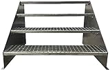 4 Stufen Standtreppe Stahltreppe freistehend Breite 60cm Höhe 84cm...