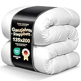 John Cotton Night Cloud Bettdecke 135x200 - Premium Klasse Steppdecke für...