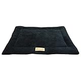 Ellie-Bo Hundebett aus Sherpa-Fleece, schwarz, geeignet für Hundekäfig mit 76...