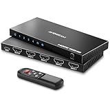 HDMI Switch 4K 60Hz, AVIDGRAM HDMI 2.0 Umschalter 4 in 1 Out, 4 Port Selector...