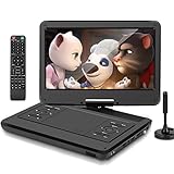 KCR 14-Zoll tragbarer TV/Tragbarer DVD-Player Combo mit HD LED-Drehbildschirm...