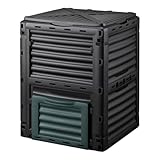 Wiltec Gartenkomposter 300 Liter 61 x 61 x 82 cm, Komposter aus Kunststoff für...