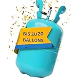 Brogaz Ballongas [für 20 Luftballons]– Helium Balloon Gas für bis zu...