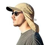 TOP-EX XL/XXL wasserdichte Baseball Cap Herren mit Nackenklappe UV-Schutz...