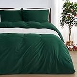 Duvetnova Weihnachtsbettwäsche 155x220 Grün 3 teilig Superweiche Vorgewaschene...