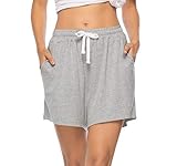 Vlazom Damen Schlafanzughose Baumwolle Pyjamahose Nachtwäsche Kurz Freizeit...
