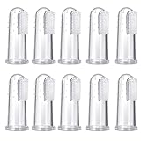 10 Stück Pet Finger Zahnbürste, weiche Silikon Pet Finger Zahnbürste,...