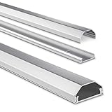 Hama Stabiler Kabelkanal aus Aluminium Silber (1,1 Meter Länge, für 5 Kabel,...