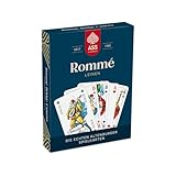 ASS Altenburger Rommé Leinen, französisches Bild, Blau und Weiß mit Rot und...